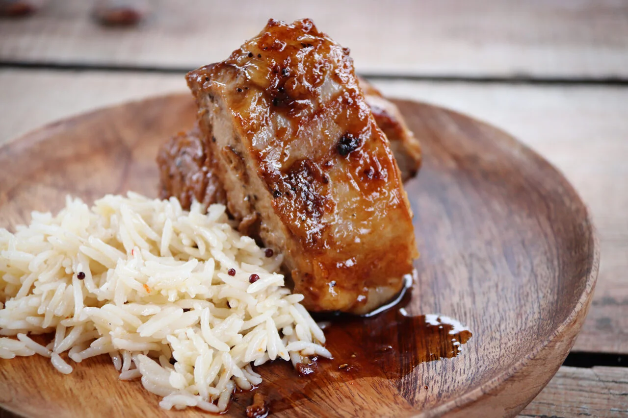 Filet mignon caramélisé à la gelée de romarin