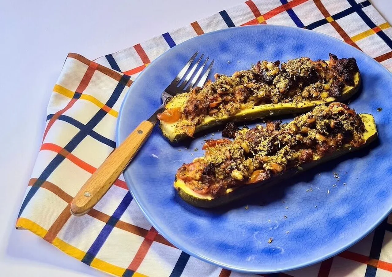 Courgettes farcies au parmesan du pauvre