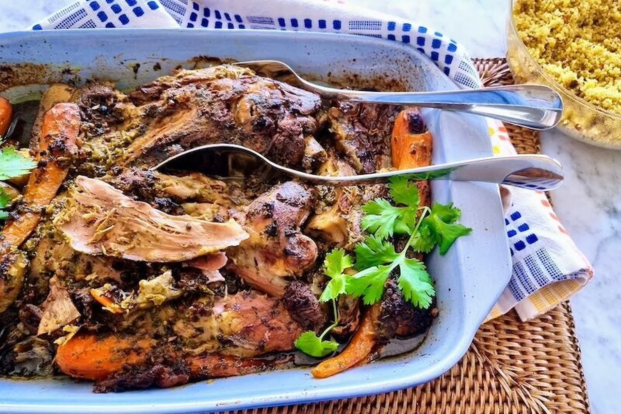 Épaule d'agneau confite aux herbes