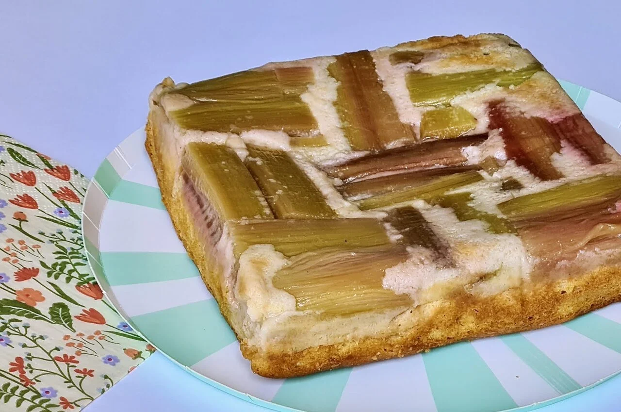Gâteau de pique-nique à la rhubarbe