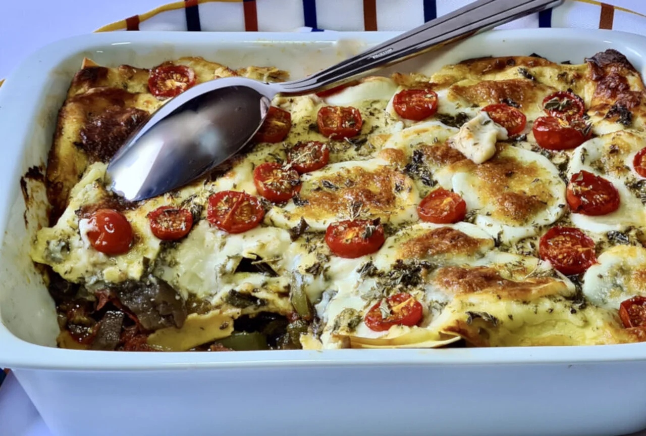 Lasagnes aux légumes d'été confits