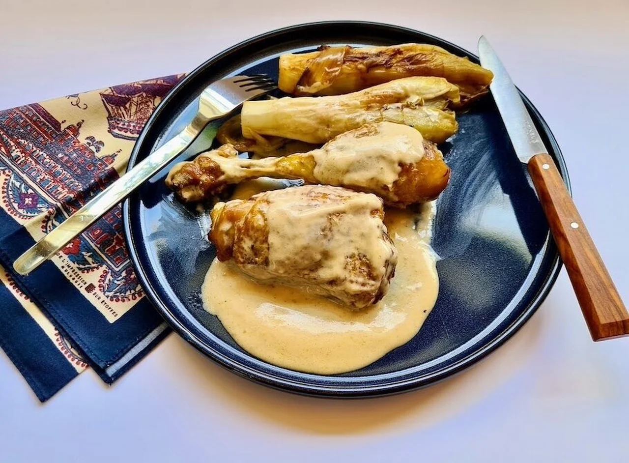 Poulet sauté aux ducs de Bourgogne