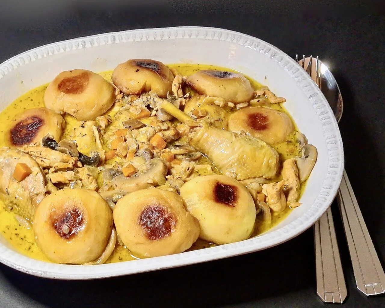 Poulet vallée d'Auge aux pommes