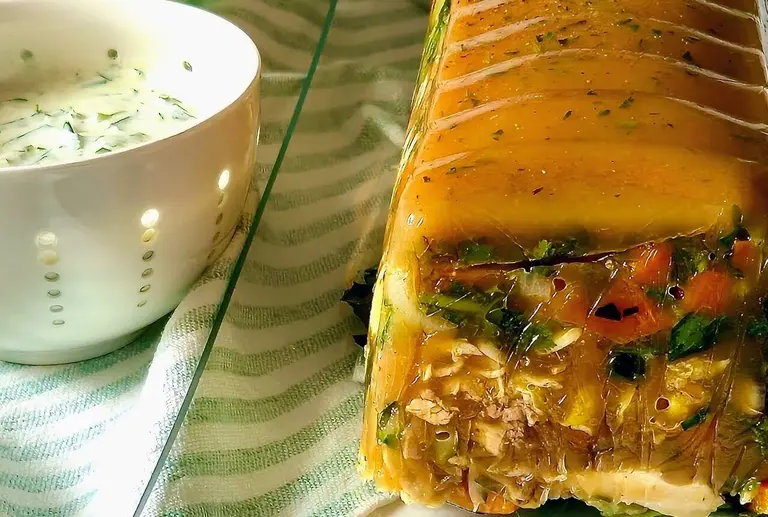 Terrine de poulet aux légumes et herbes