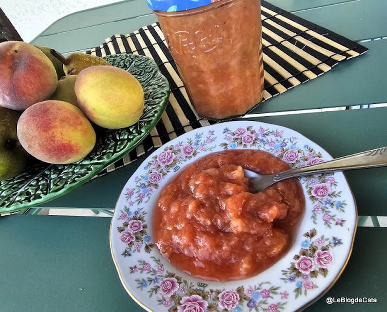 Confiture de pêches sans vrai sucre
