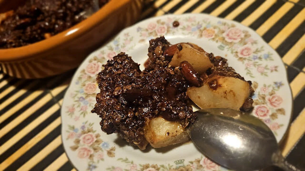 Crumble poires chocolat au Ninja AirFryer