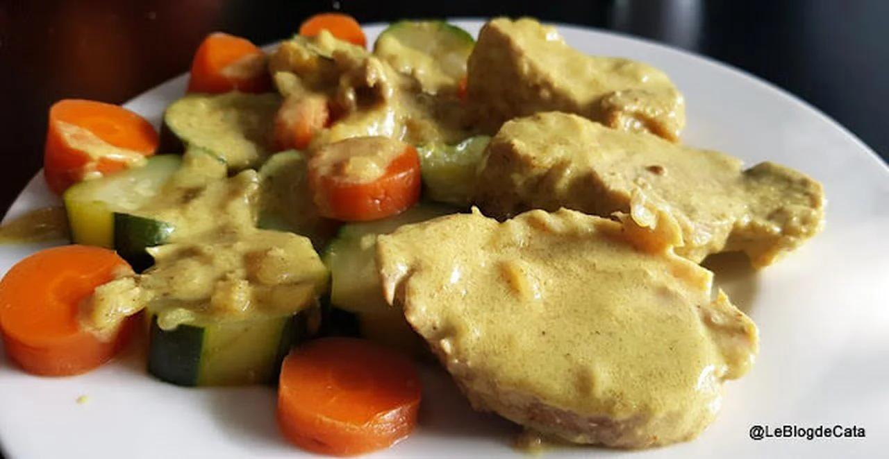 Filet mignon au lait de coco, curry et gingembre