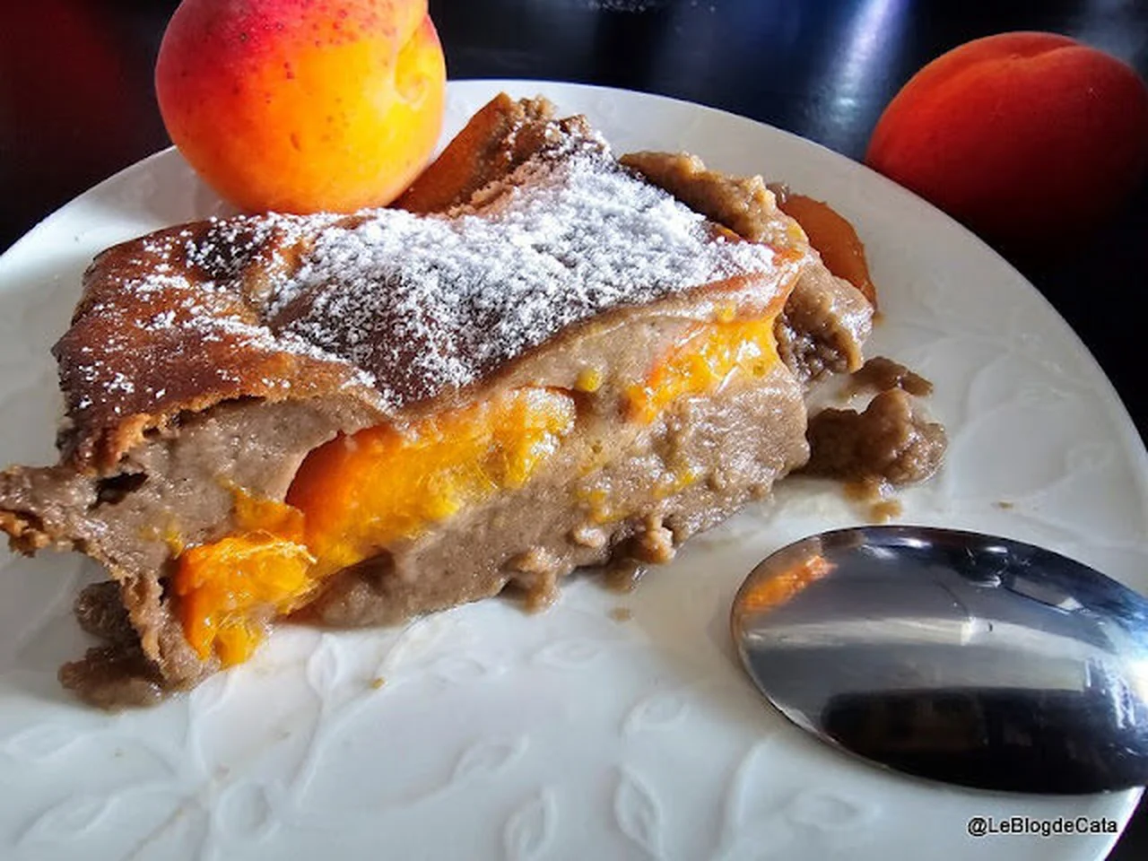 Flan aux abricots et à la farine de caroube