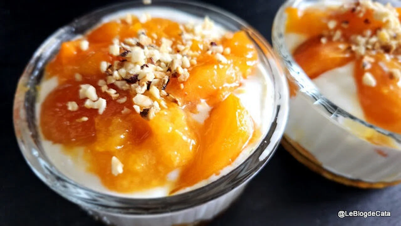 Fontainebleau au fromage blanc et aux abricots