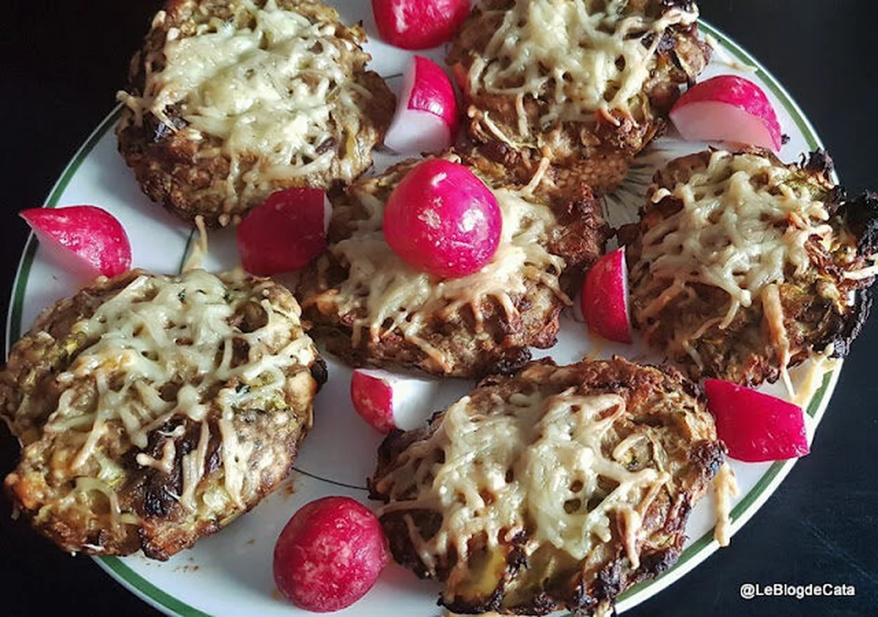 Galettes de courgette, feta et farine de chia