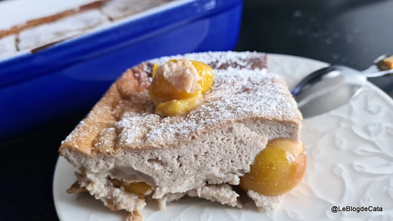 Gâteau aux mirabelles à la farine de caroube