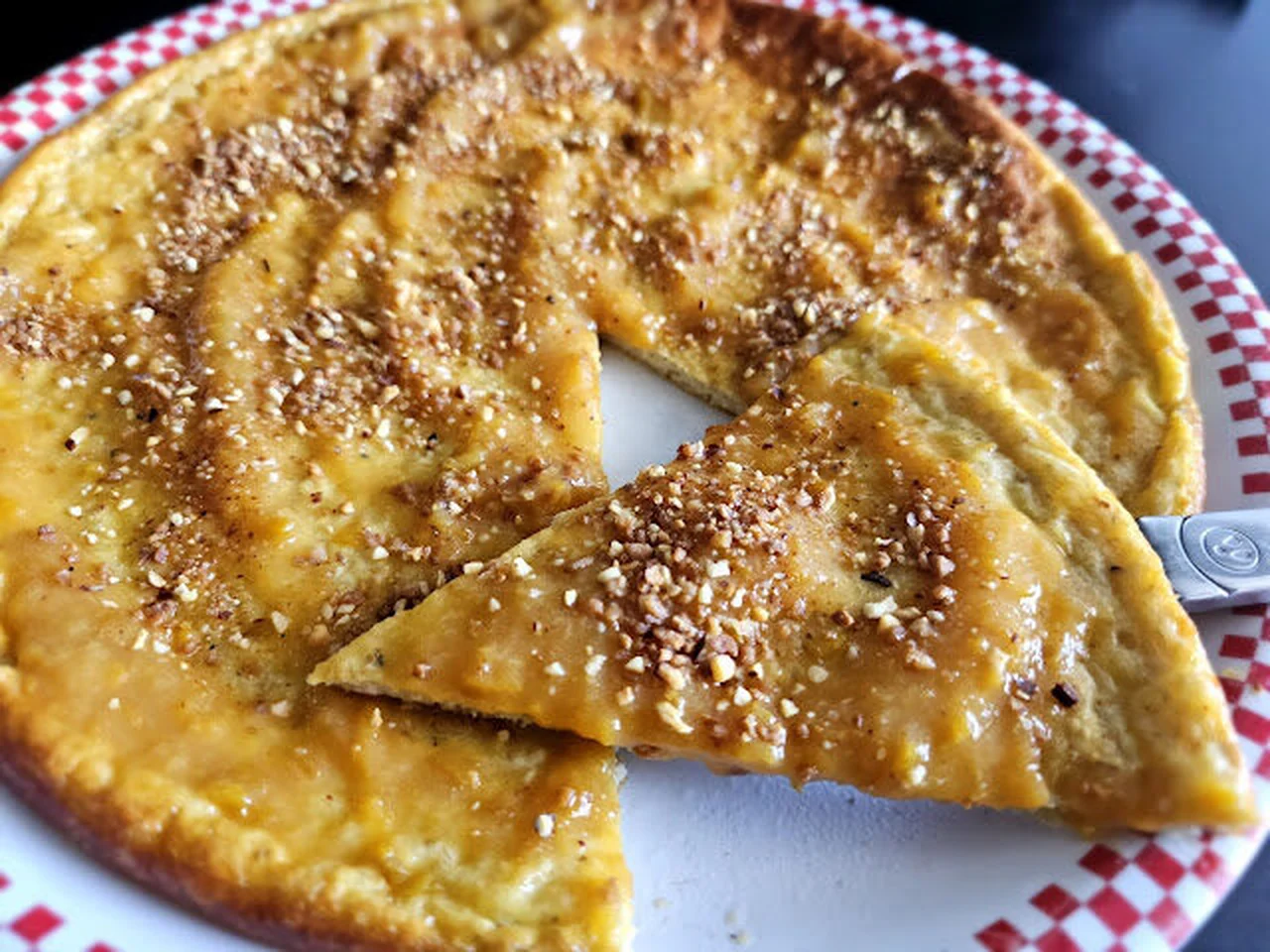 Grosse crêpe aux flocons d'avoine