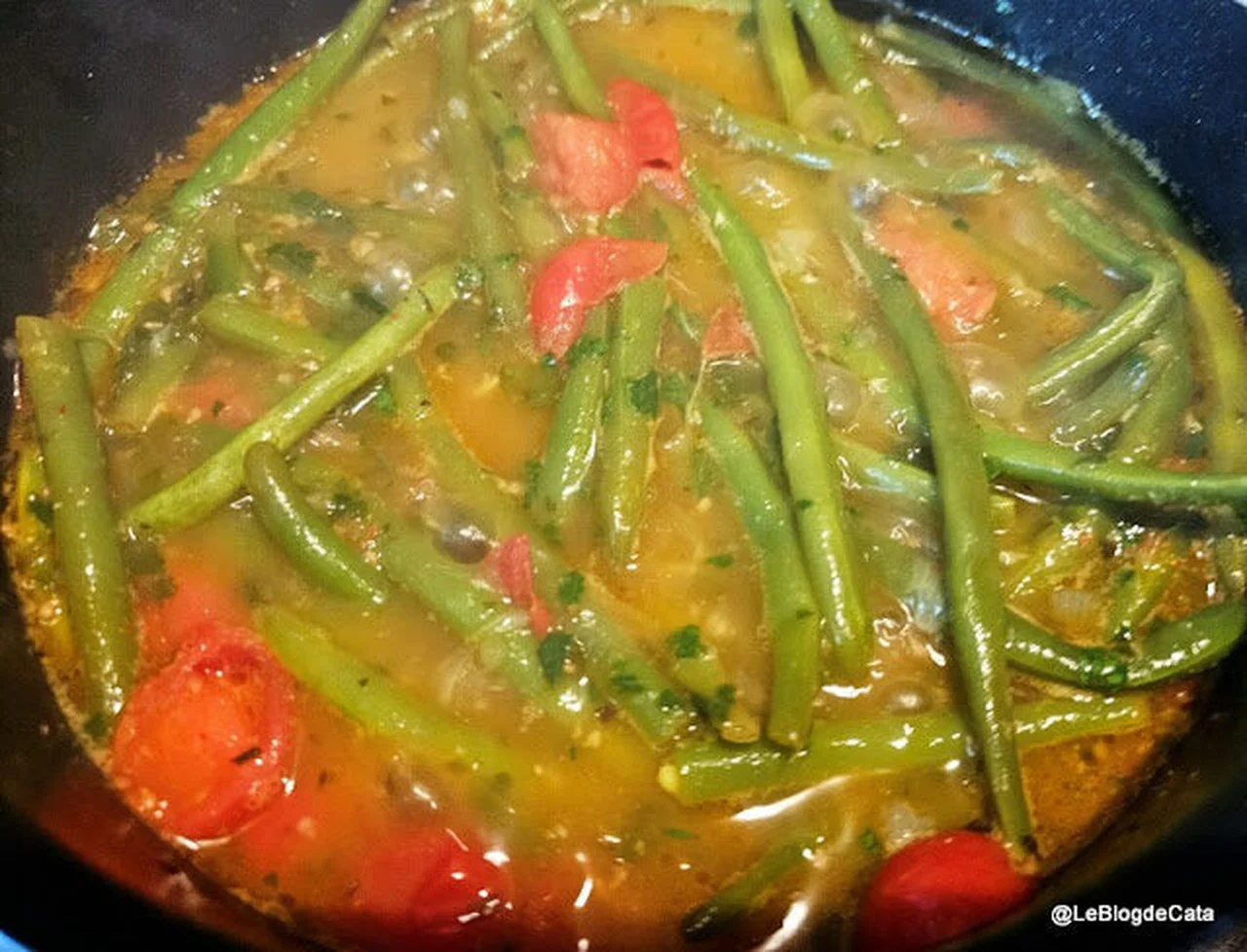 Haricots verts aux tomates cerises