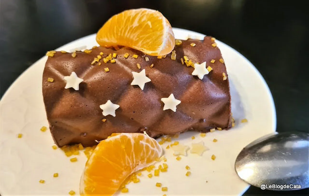 Mini bûches chocolat noir, crème de marrons et spéculoos