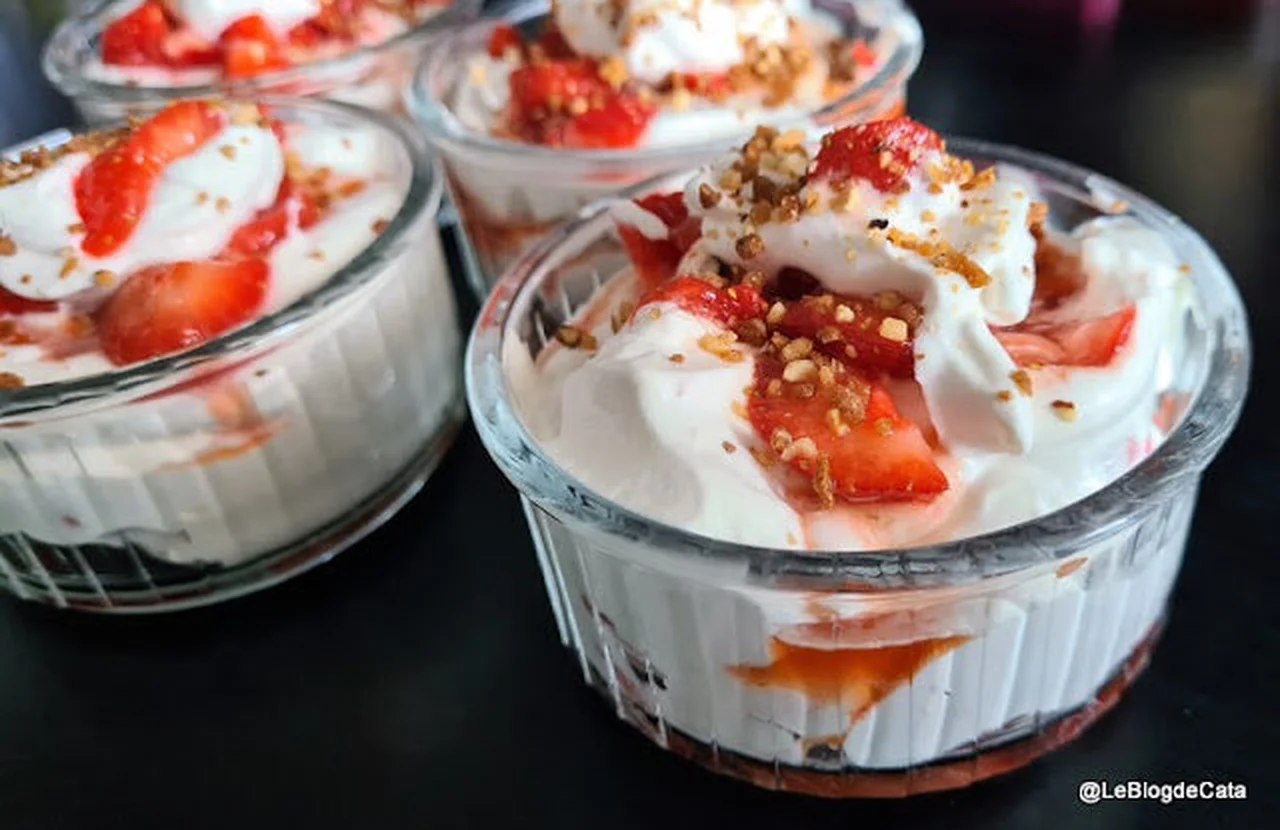 Mousse aux fraises et mascarpone