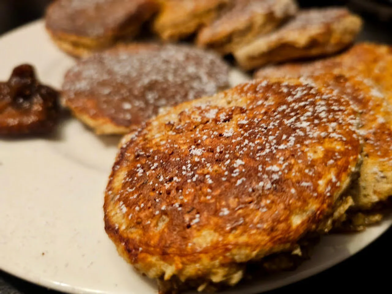 Pancakes aux flocons d'avoine et figues