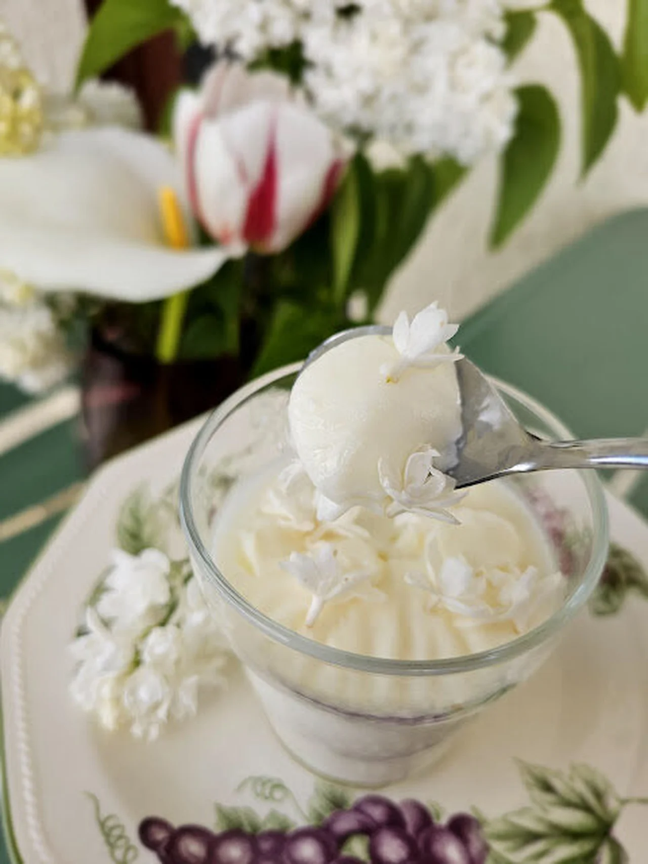 Panna cotta aux fleurs de lilas