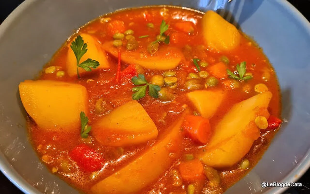 Petits pois aux carottes et pommes de terre