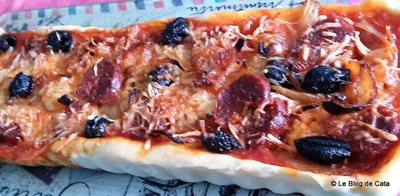 Pizza tarte à l'oignon et au chorizo