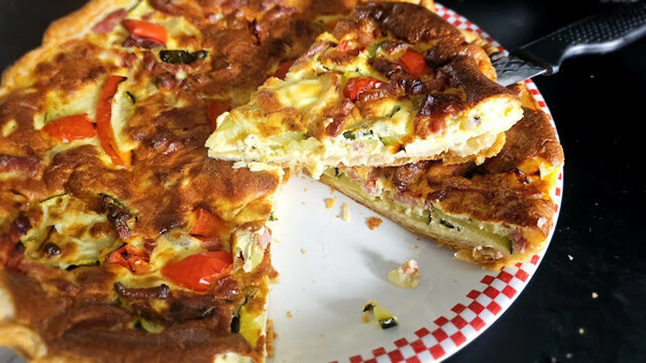Quiche lorraine à la courgette