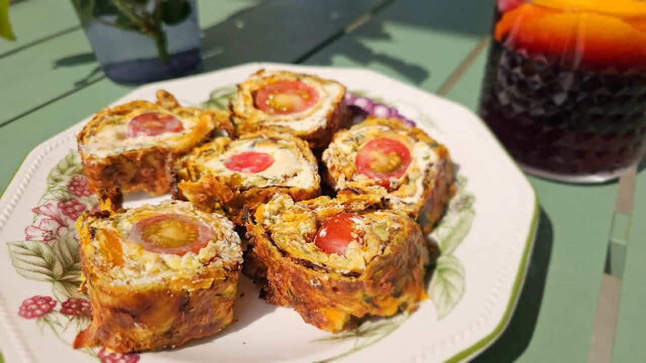 Roulé de courgette au fromage ail et fines herbes