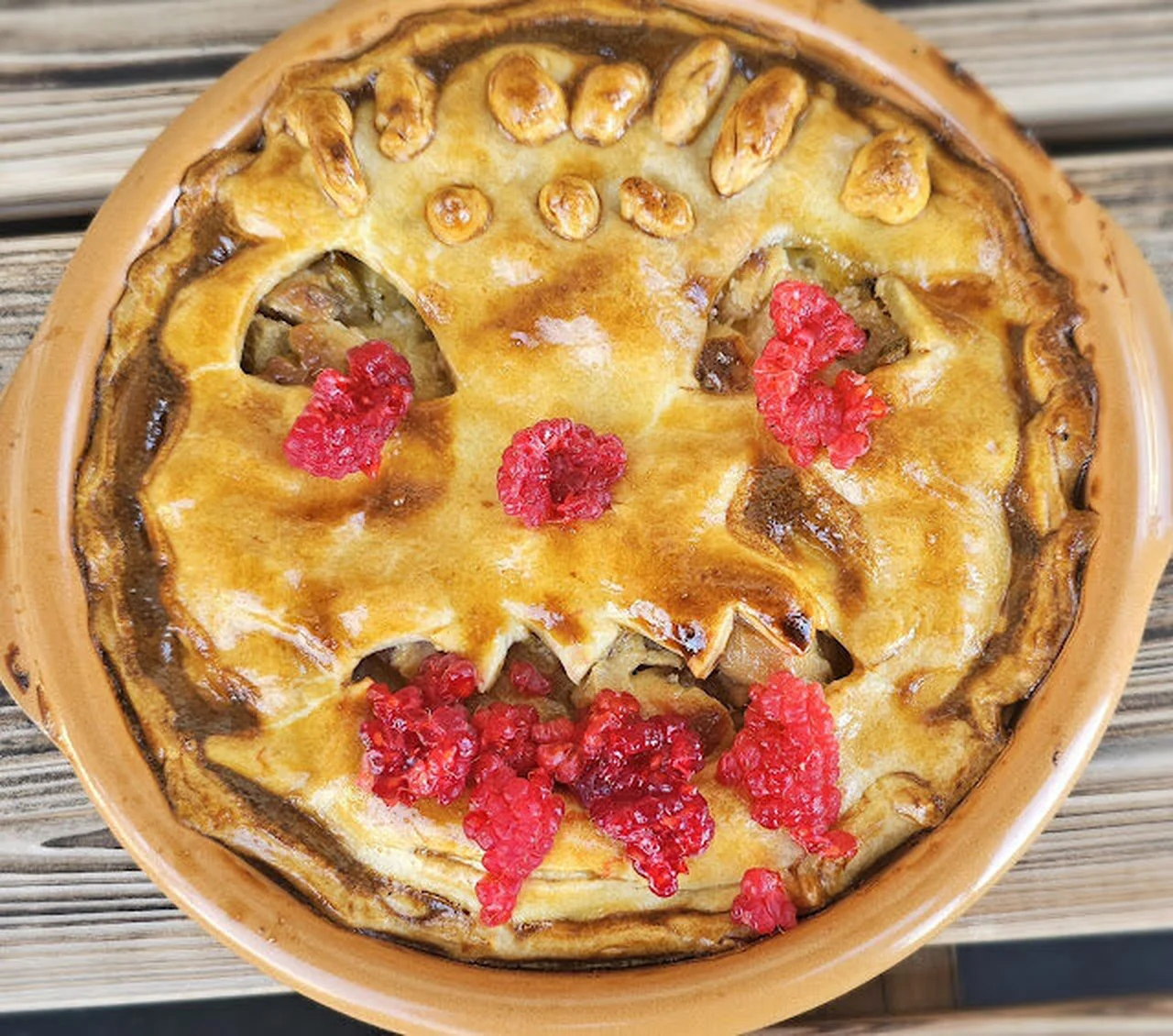 Tarte aux poires et au Boursin pour Halloween