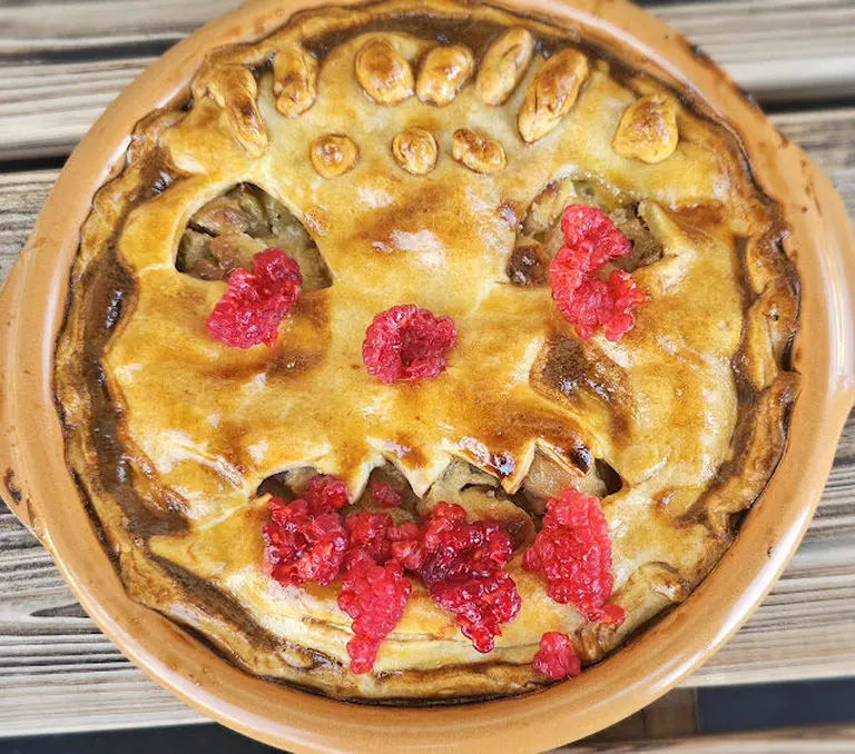 Tarte aux poires et au Boursin pour Halloween