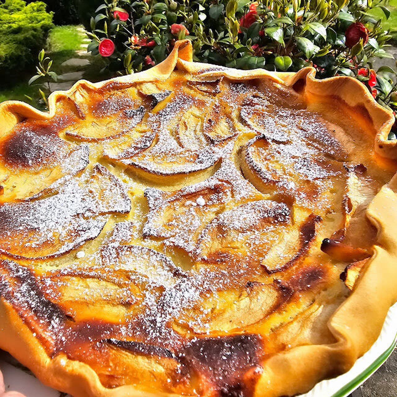 Tarte aux pommes et marmelade de mirabelles