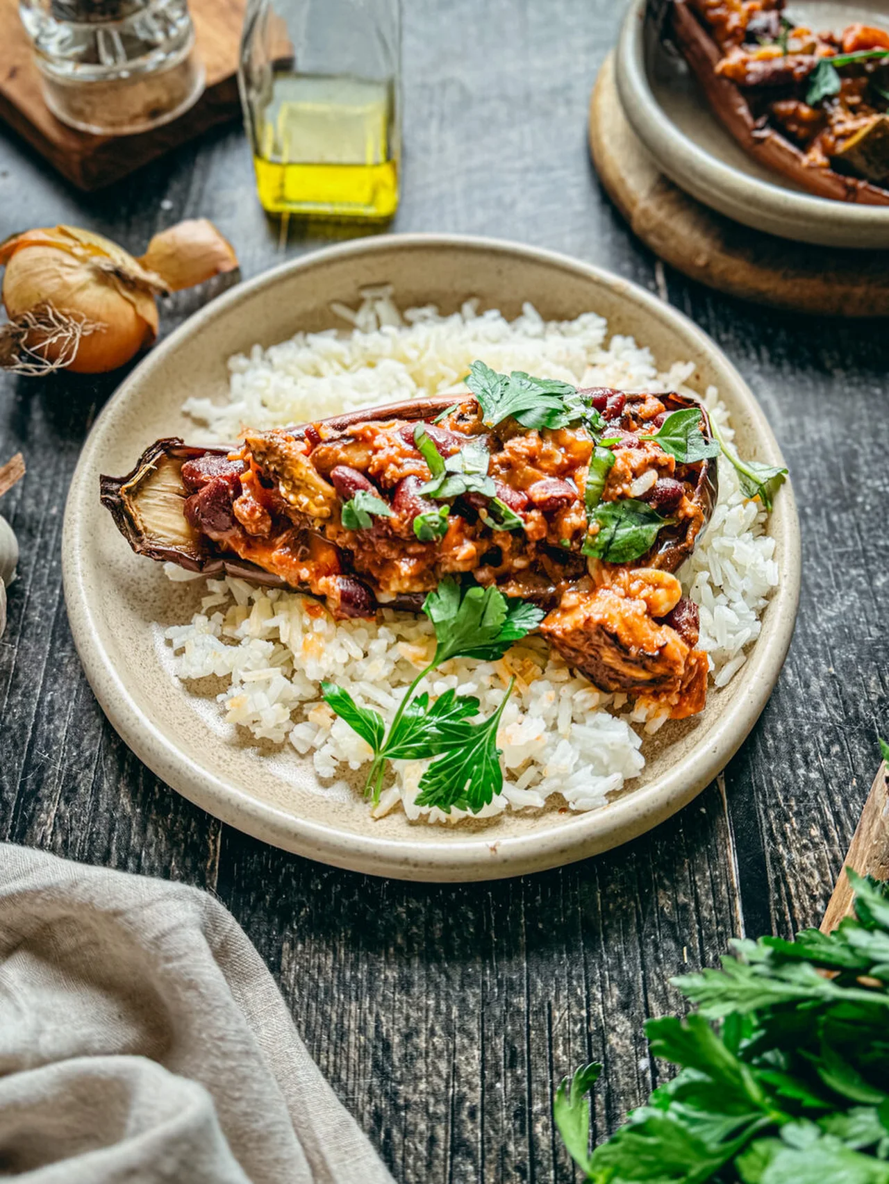 Aubergines au four à la mexicaine