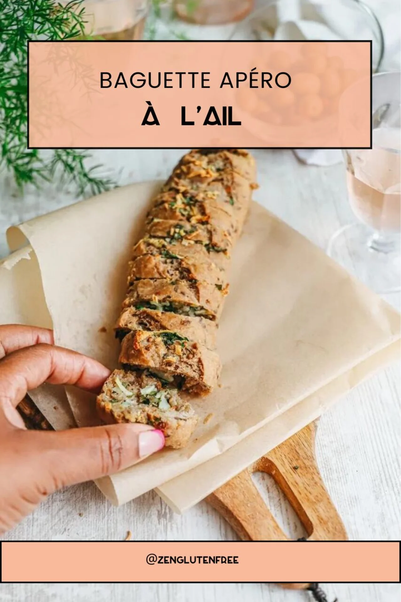 Baguette apéro à l'ail sans gluten