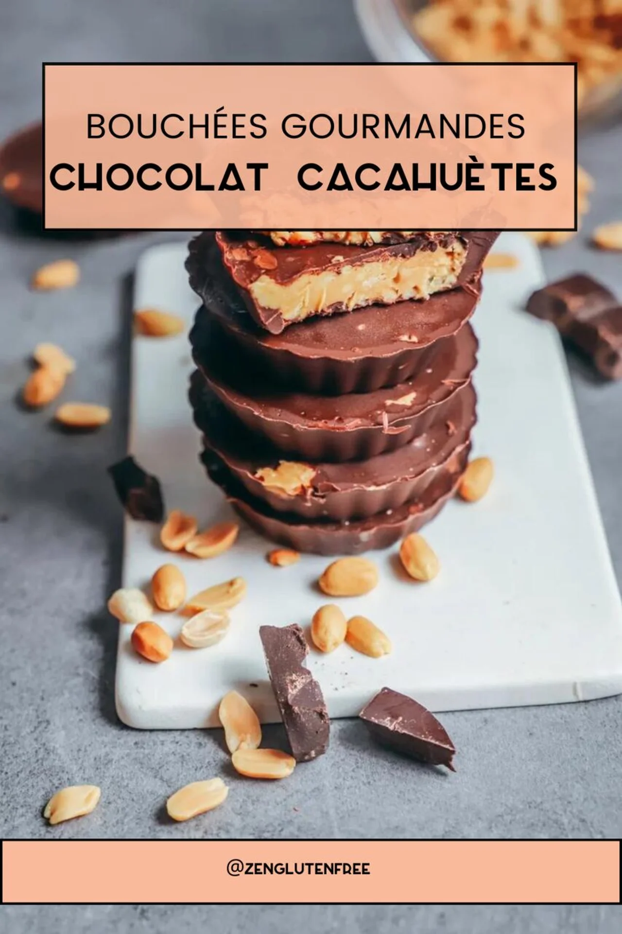 Bouchées gourmandes chocolat cacahuètes