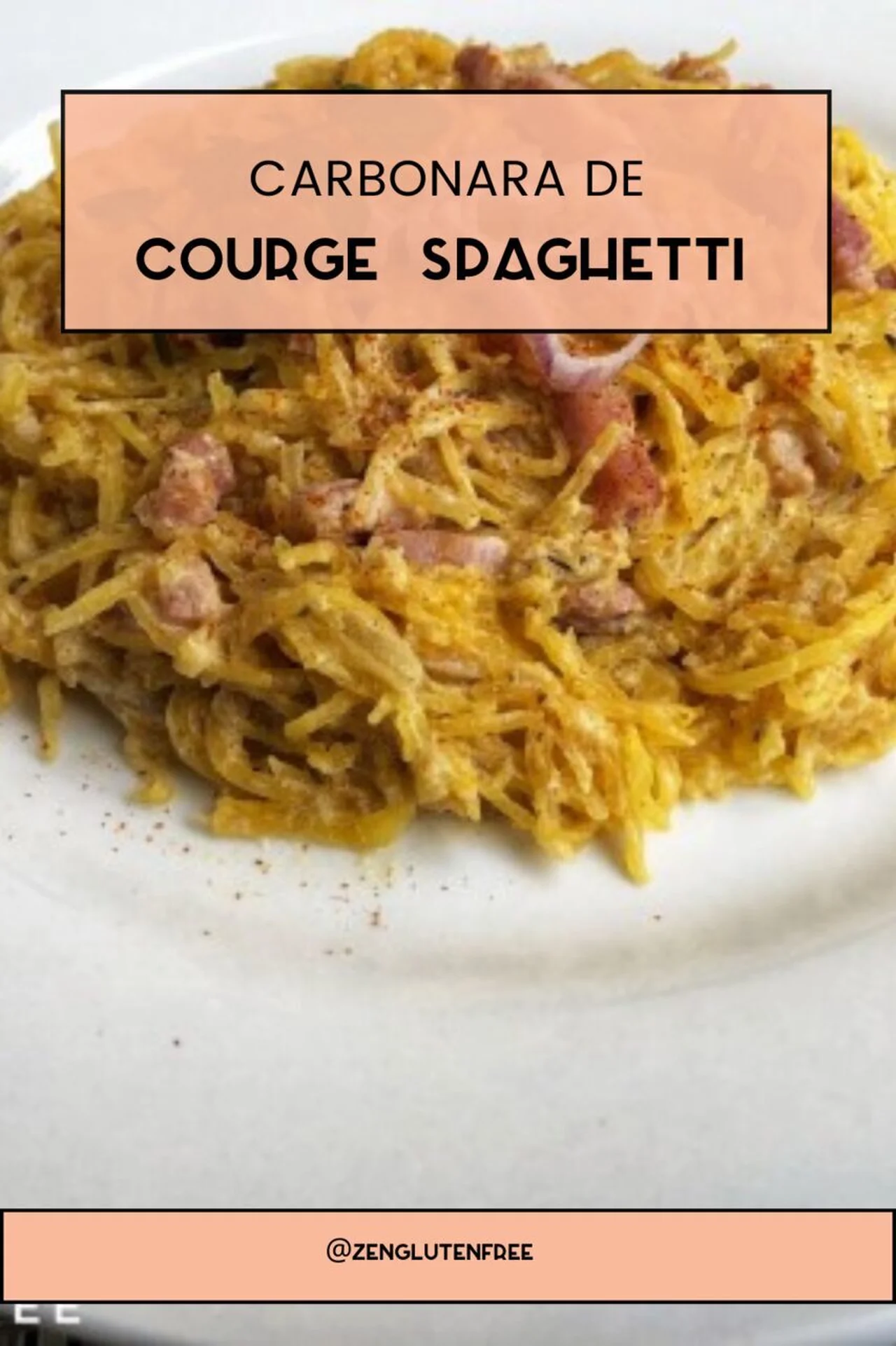 Carbonara de courge spaghetti sans gluten