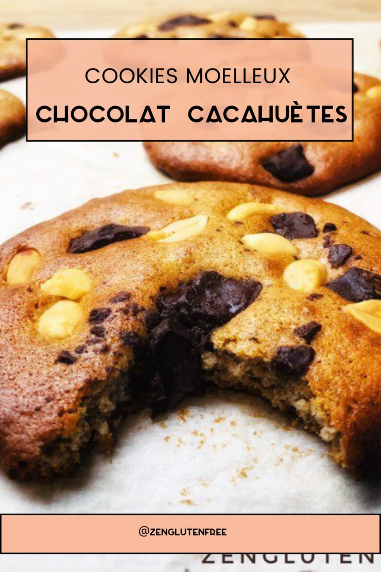 Cookies moelleux chocolat cacahuètes sans gluten