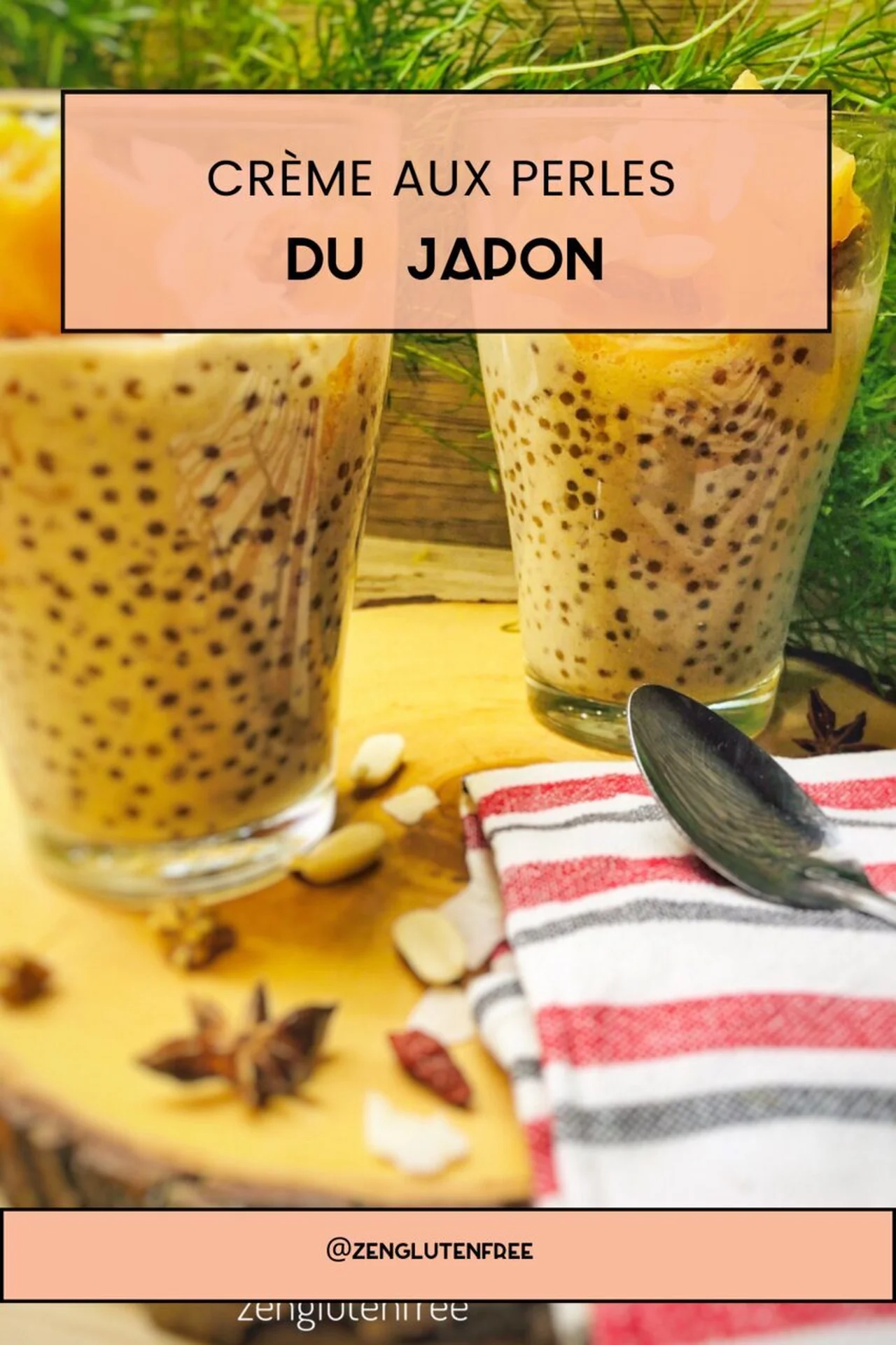 Crème aux perles du Japon sans gluten