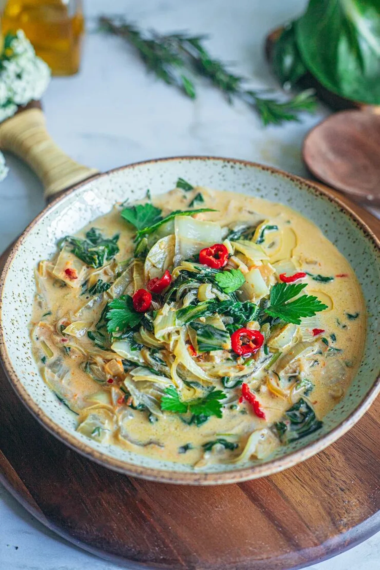 Curry de blettes au lait de coco