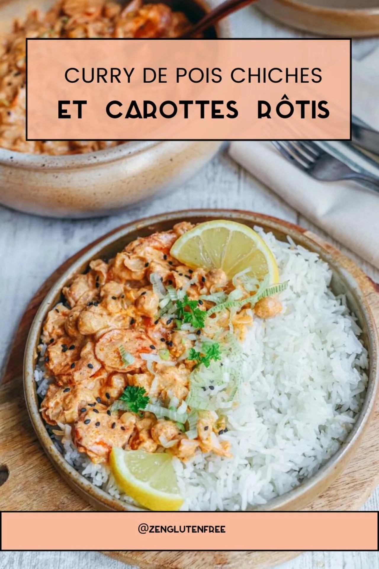 Curry de pois chiches et carottes rôtis