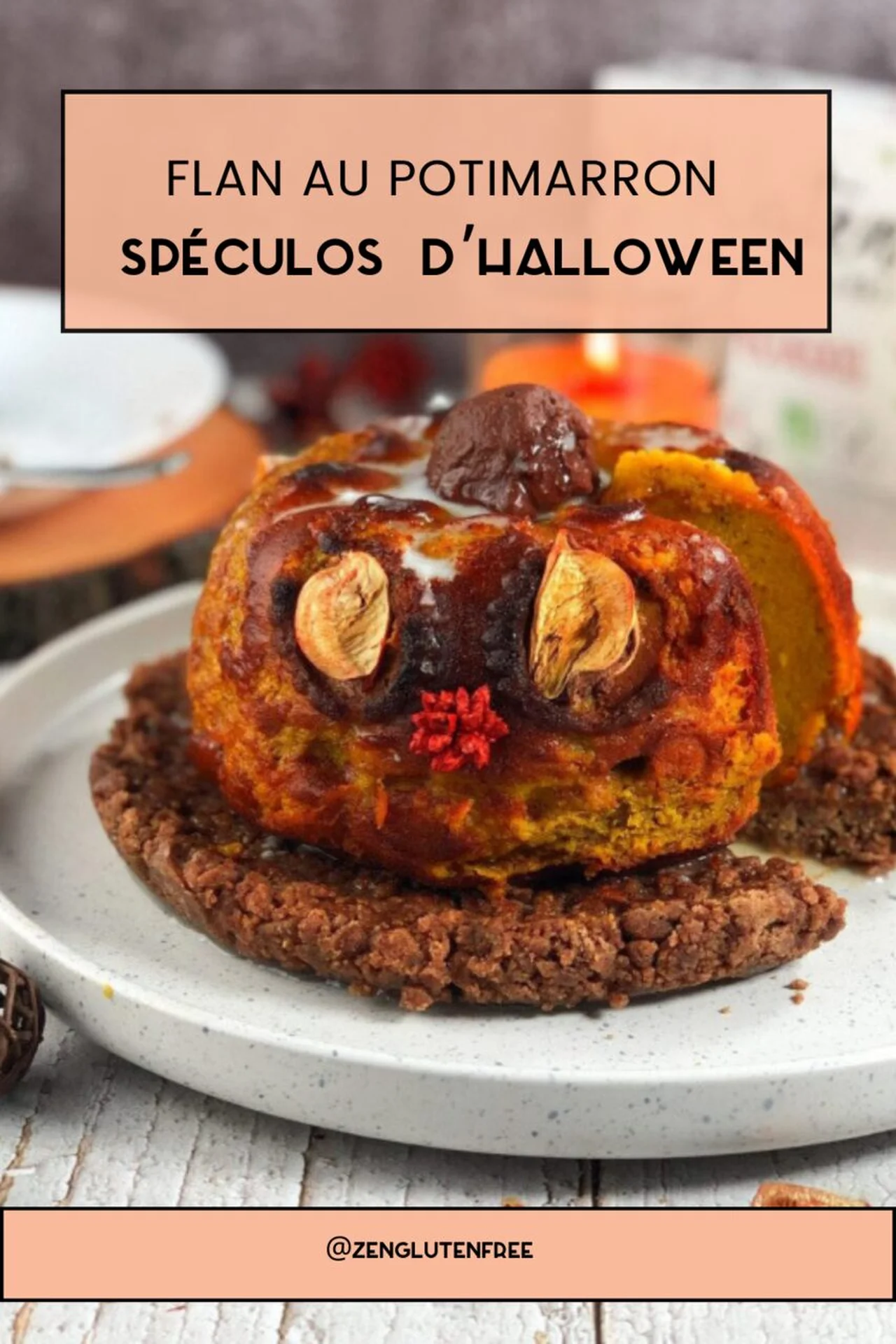 Flan au potimarron et spéculoos