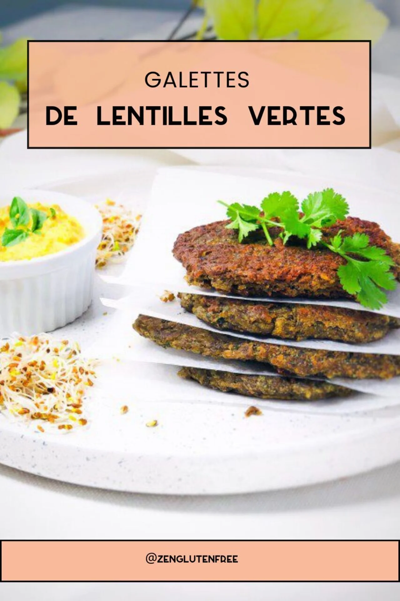 Galettes de lentilles vertes sans gluten