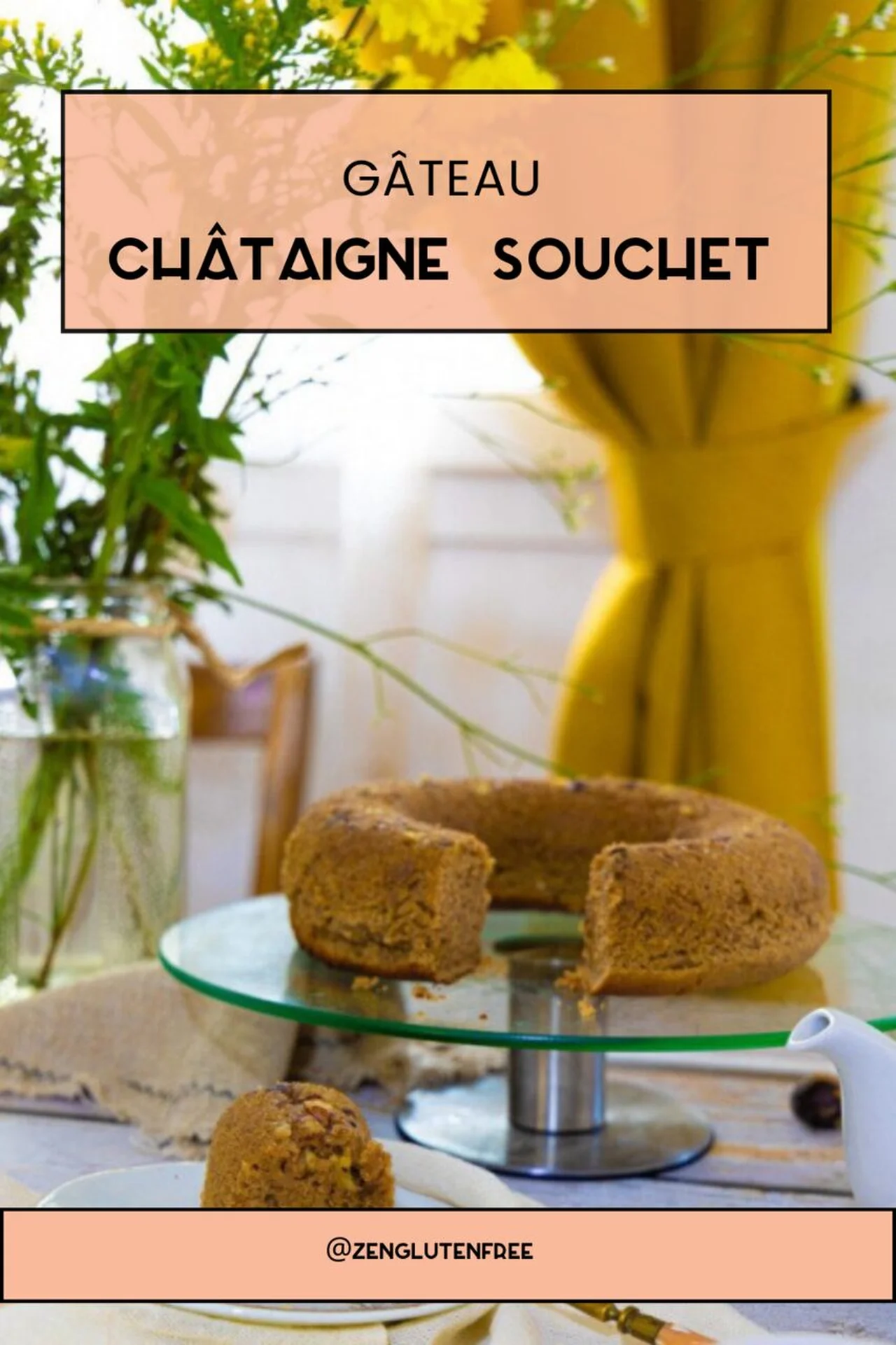 Gâteau châtaigne souchet sans gluten