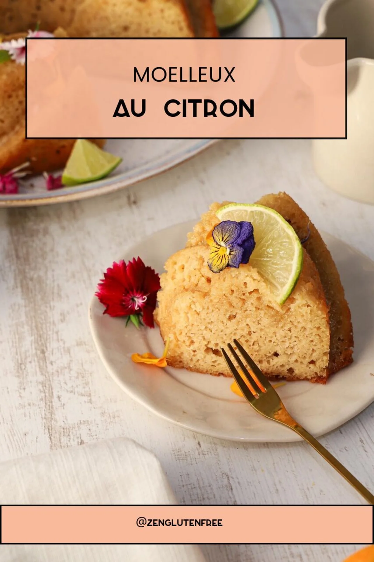 Moelleux au citron sans gluten ni lactose