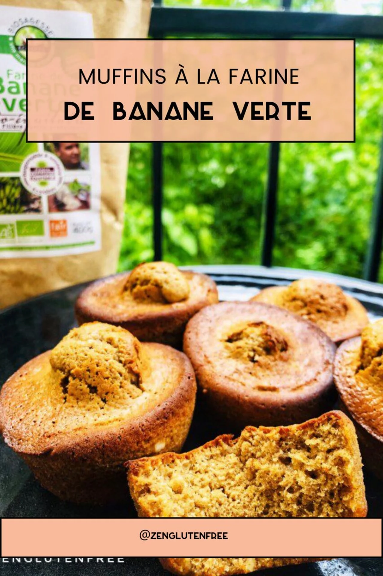 Muffins à la farine de banane verte