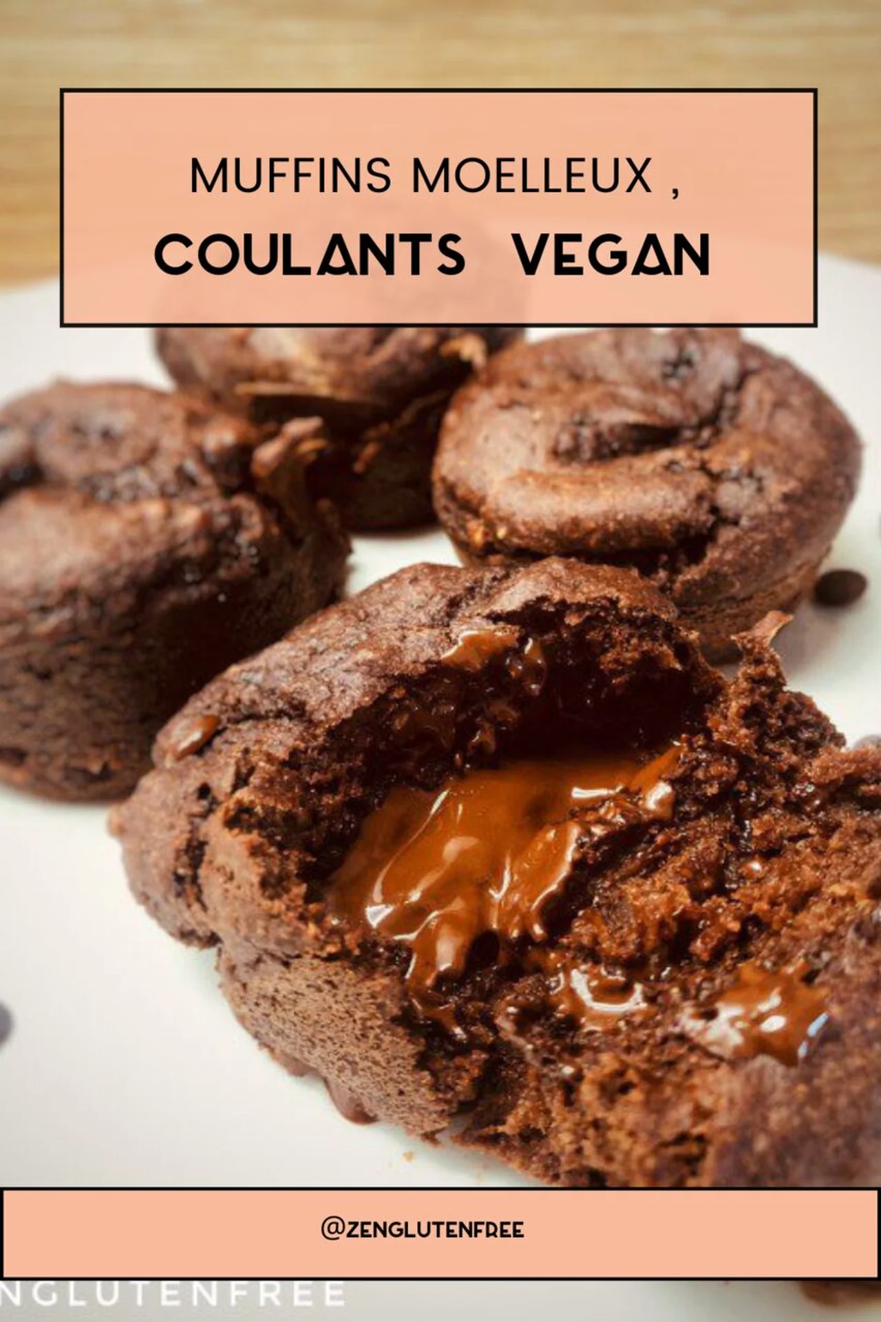 Muffins moelleux coulants vegan sans gluten