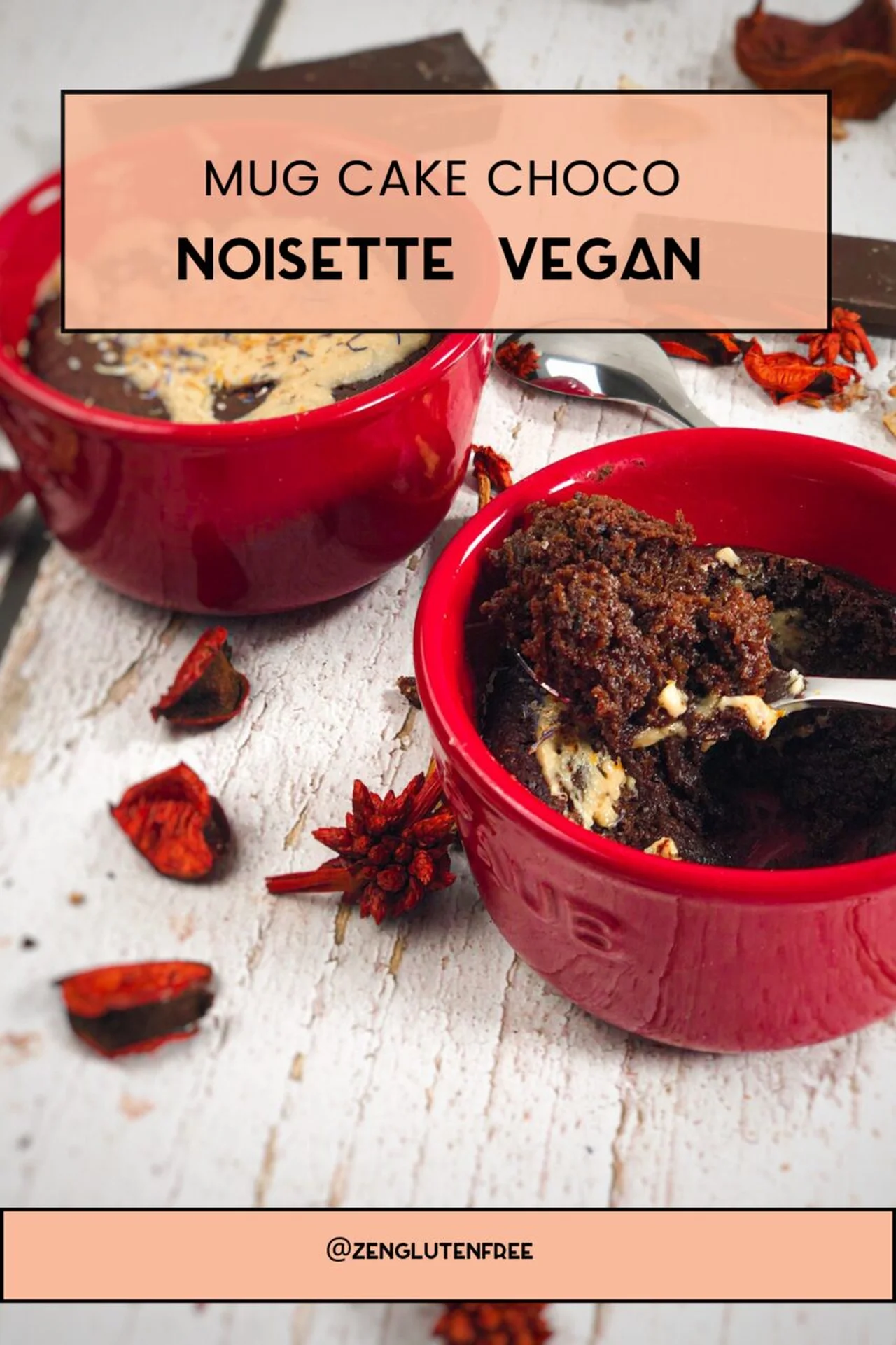 Mug cake choco noisette vegan