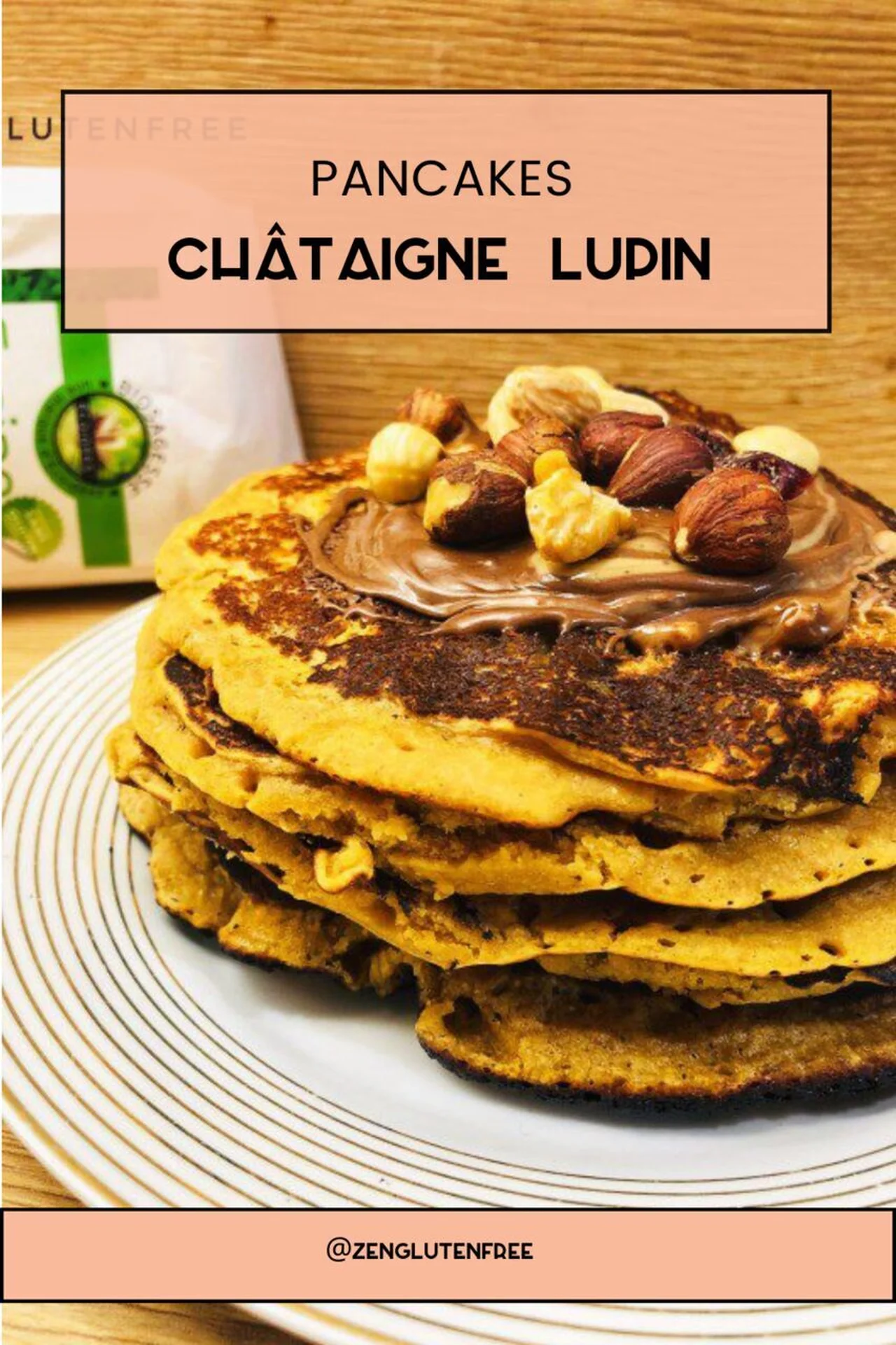 Pancakes châtaigne lupin sans gluten