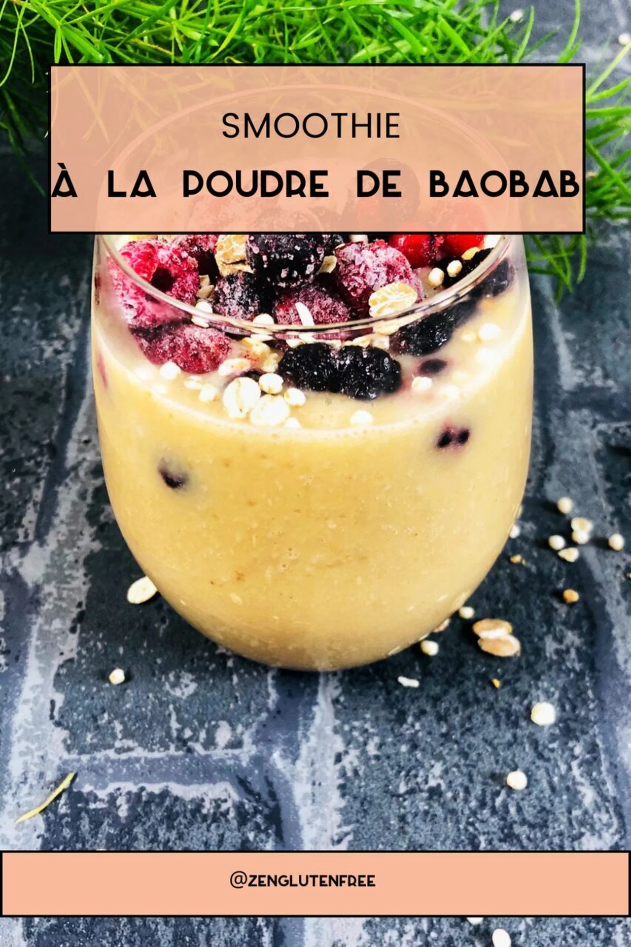 Smoothie à la poudre de baobab