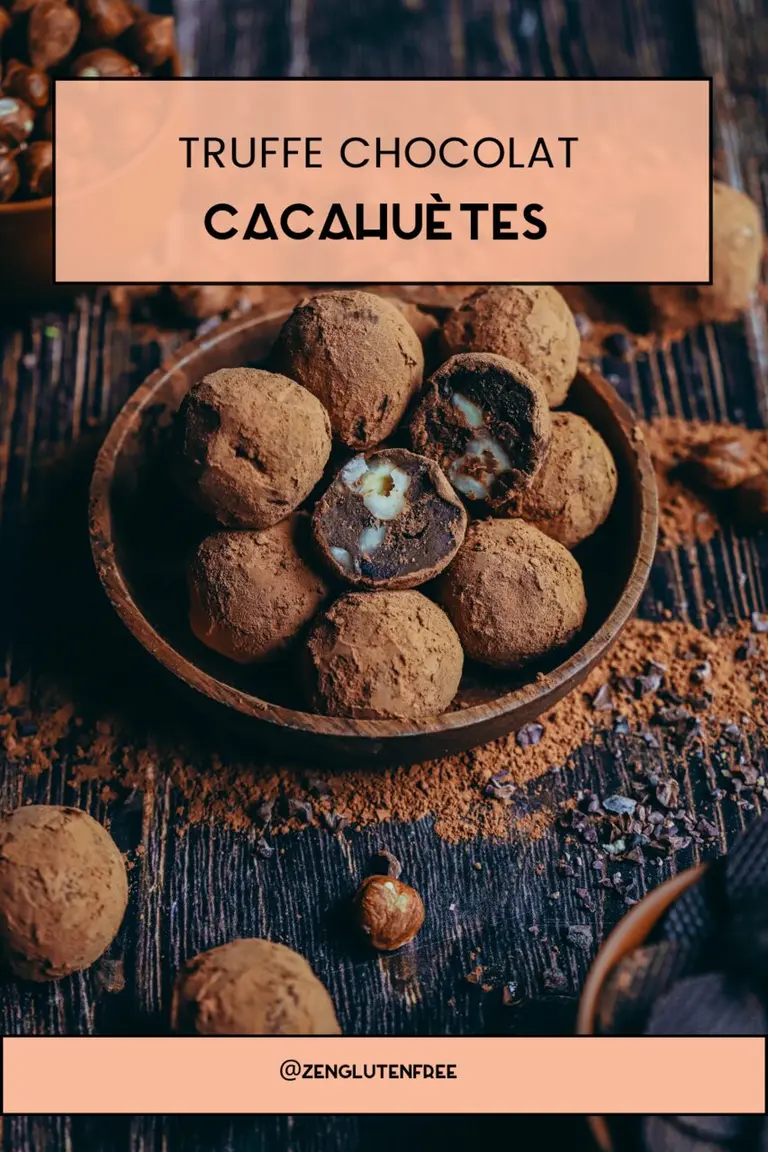 Truffe au chocolat et aux cacahuètes