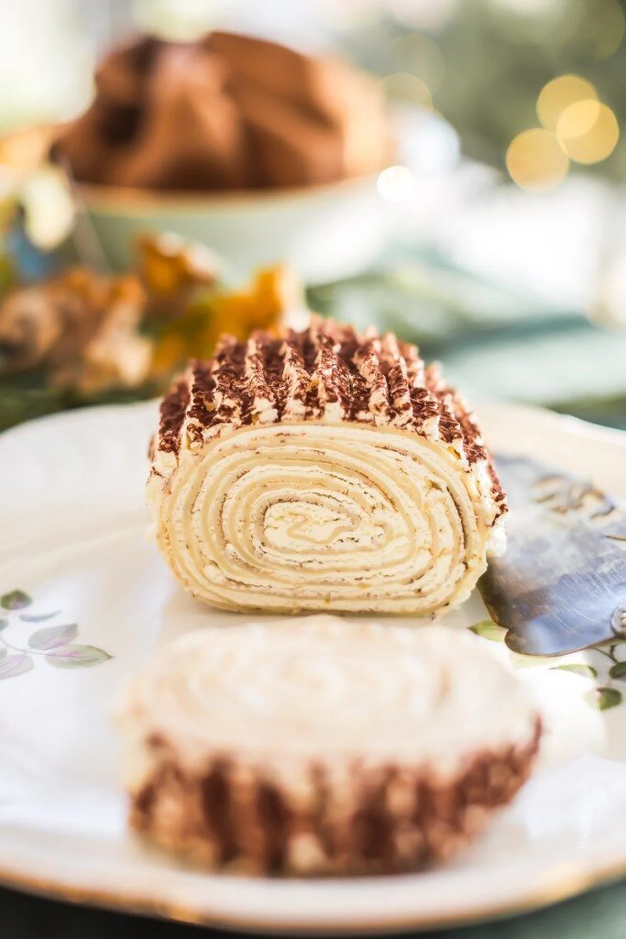 Bûche roulée aux crêpes