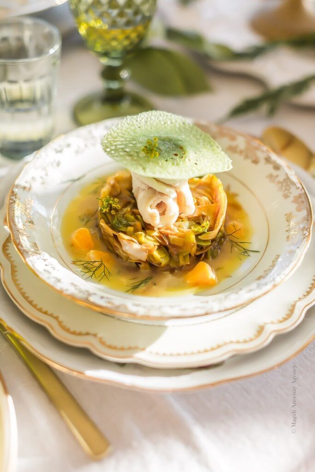 Filet de sole poireaux et sauce aux agrumes