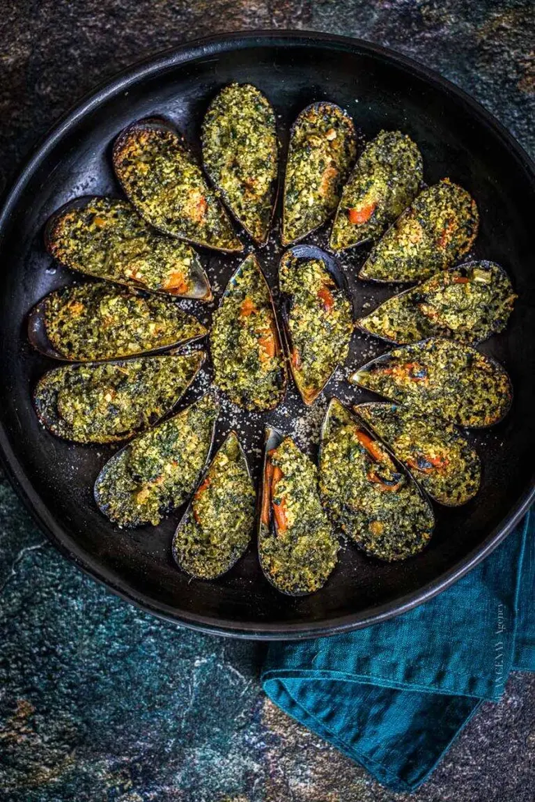 Moules gratinées persillade de Cyril Lignac