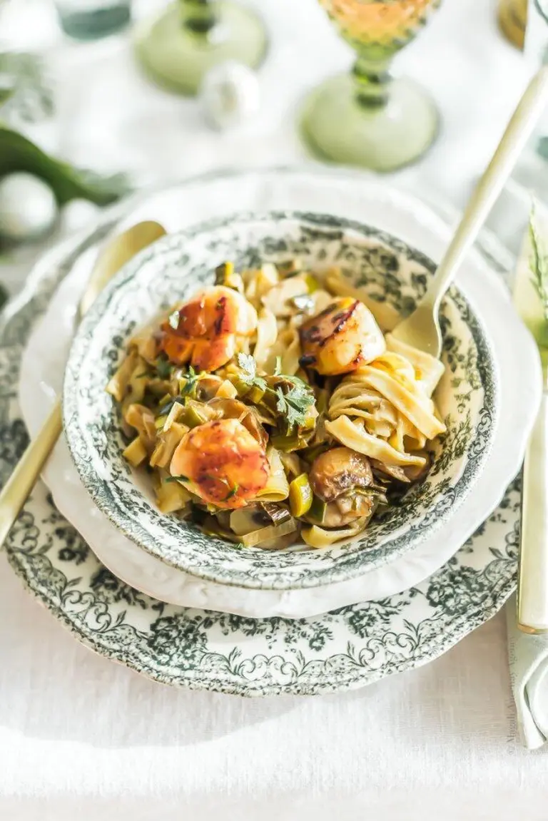 Noix de Saint-Jacques à la Bretonne et tagliatelles